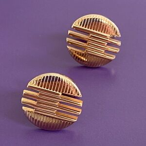 Vintage mid-century Goldtone classy Cufflinks Swank